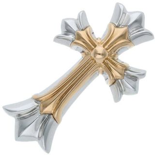 クロムハーツ(Chrome Hearts)のクロムハーツ  18K/22K DBL CH CROSS SML/スモールダブルCHクロス ペンダント/ゴールドネックレストップネックレストップ メンズ(ネックレス)