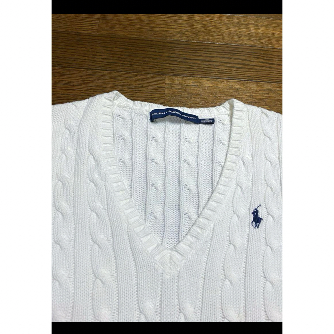 POLO RALPH LAUREN(ポロラルフローレン)の【人気カラー ホワイト】 ラルフローレン ケーブル ニット セーター 1646 レディースのトップス(ニット/セーター)の商品写真