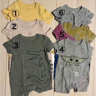 ベビーギャップ(babyGAP)のbabyGAP ロンパース まとめ売り 夏服 3-6month(ロンパース)