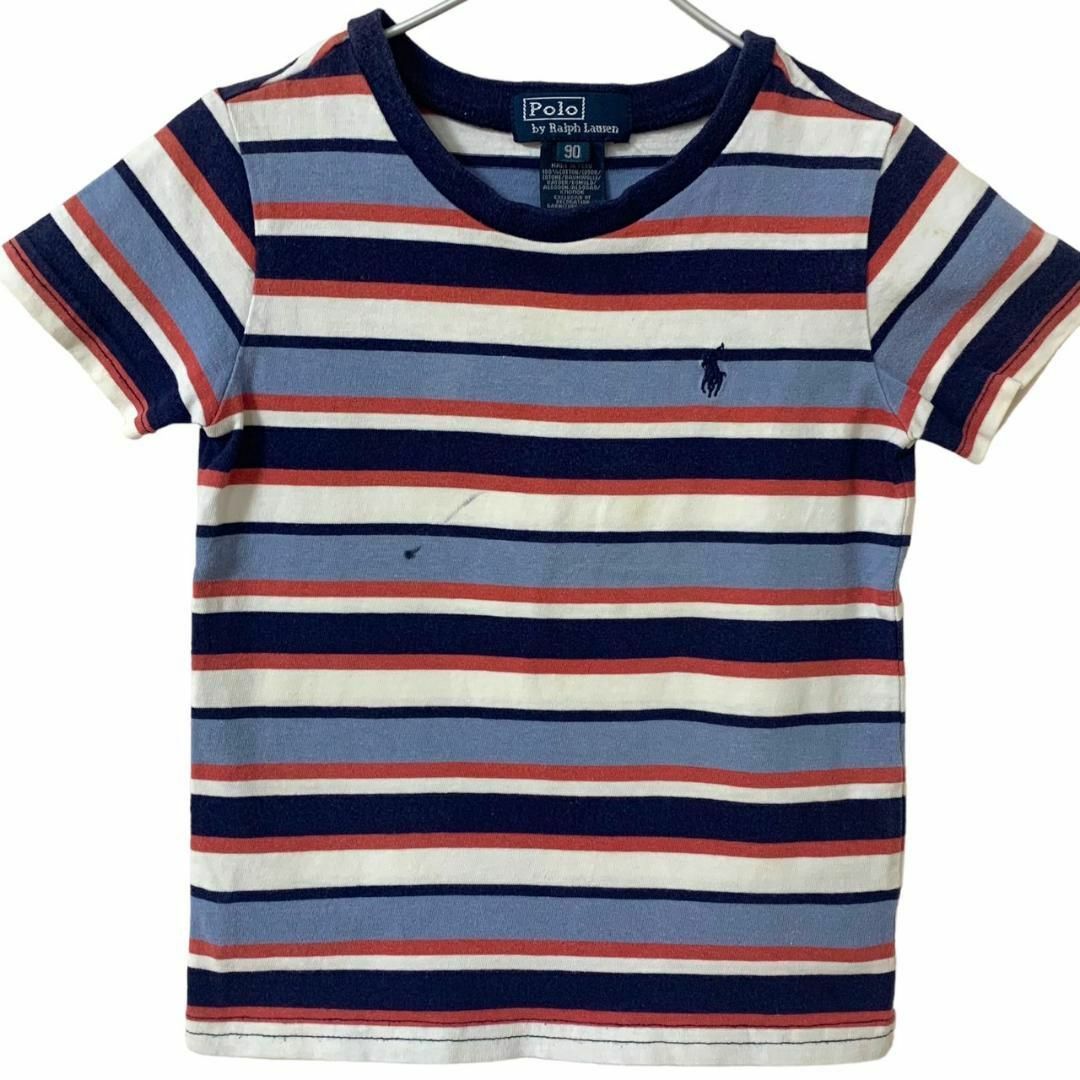 POLO RALPH LAUREN(ポロラルフローレン)のPolo By Ralph Lauren ボーダー 半袖 Tシャツ 子供服 90 キッズ/ベビー/マタニティのキッズ服男の子用(90cm~)(Tシャツ/カットソー)の商品写真