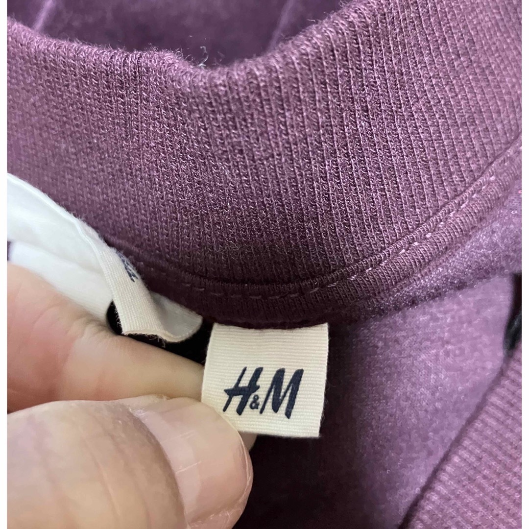 H&M(エイチアンドエム)のお値下げ⭐️H&M✨Vネック✨トップス✨ボルドー レディースのトップス(カットソー(長袖/七分))の商品写真