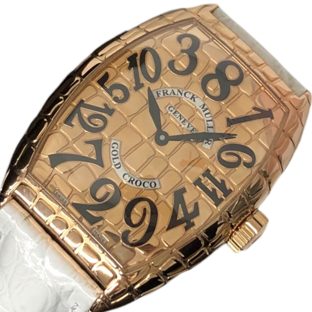 フランク・ミュラー FRANCK MULLER トノウカーベックス　クレイジーアワーズ　ゴールドクロコ 8880 CH GOLD CRO  ゴールド文字盤 K18ピンクゴールド メンズ 腕時計 | フリマアプリ ラクマ