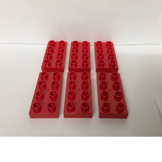 レゴデュプロ(レゴ デュプロ)のレゴ デュプロ 特殊 パーツ 薄い プレートブロック 2×4 赤色(積み木/ブロック)