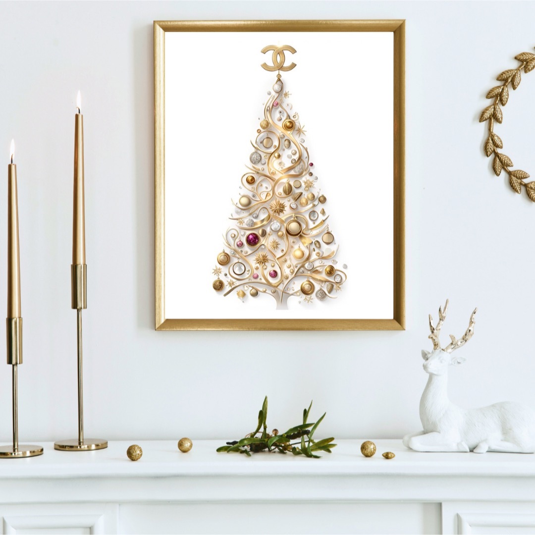 H078 アートポスター クリスマス シャネル CHANEL インテリア ハンドメイドのインテリア/家具(アート/写真)の商品写真
