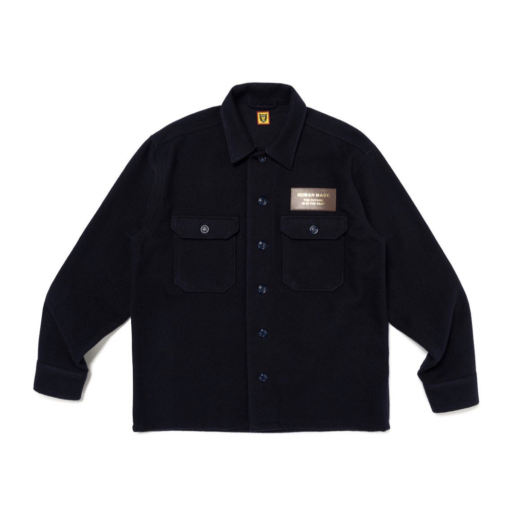 HUMAN MADE(ヒューマンメイド)のHUMAN MADE WOOL CPO SHIRTS NAVY Lサイズ メンズのジャケット/アウター(その他)の商品写真