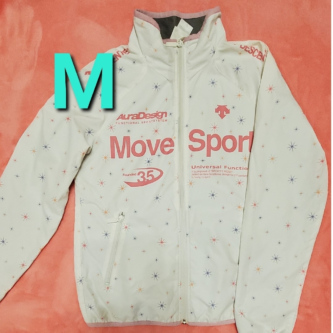 DESCENTE(デサント)のDESCENTE　MOVE SPOTS ウィンドブレーカー(白) スポーツ/アウトドアのランニング(ウェア)の商品写真