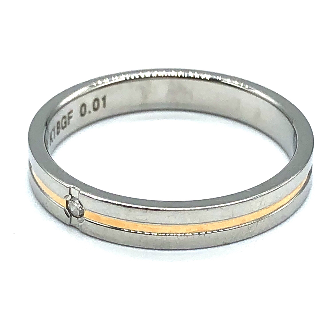 ete - ete エテ リング SUS ステンレス K18GF ダイヤ0.01ctの ete - ete エテ リング SUS ステンレス K18GF ダイヤ0.01ctの