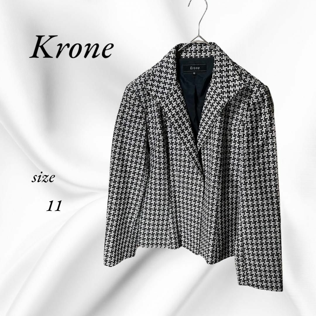 krone(クローネ)のKRONE レディース　テーラードジャケット　入学式、卒業式　L レディースのジャケット/アウター(テーラードジャケット)の商品写真