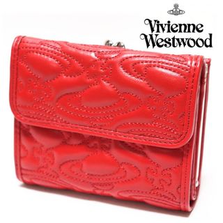 ヴィヴィアンウエストウッド(Vivienne Westwood)の《ヴィヴィアンウエストウッド》新品 キルティング柔らかレザー 2つ折りがま口財布(財布)