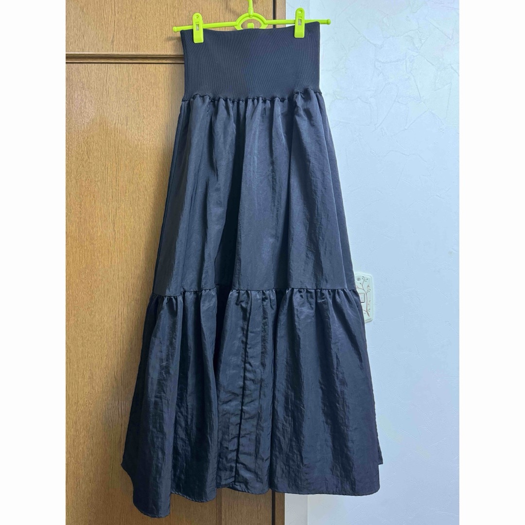 Spick & Span(スピックアンドスパン)のコンビティアードスカート　フレアスカート　ロングスカート レディースのスカート(ロングスカート)の商品写真