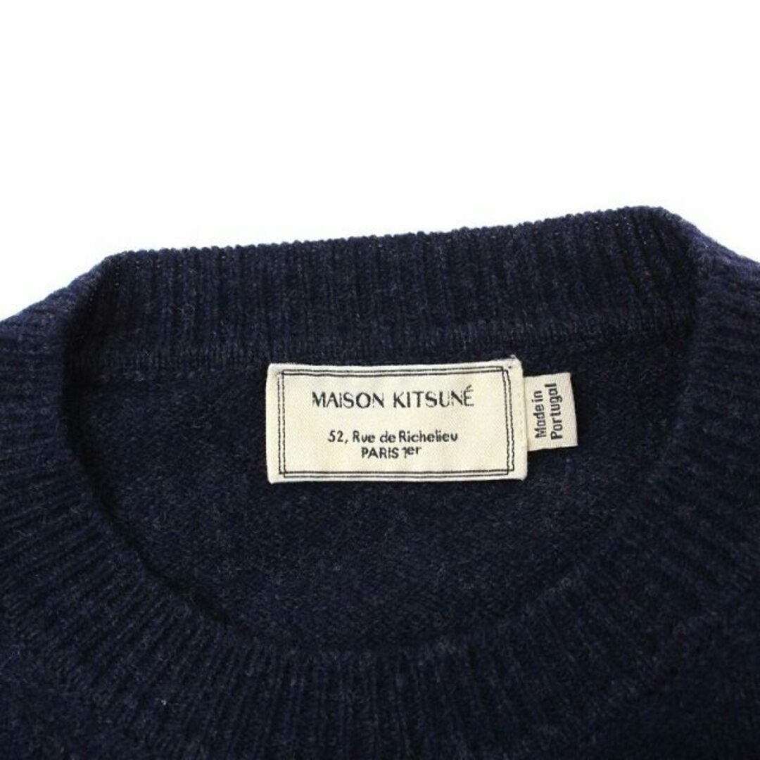 MAISON KITSUNE'(メゾンキツネ)のMAISON KITSUNE ニット セーター 紺 KMM-1481-B メンズのトップス(ニット/セーター)の商品写真