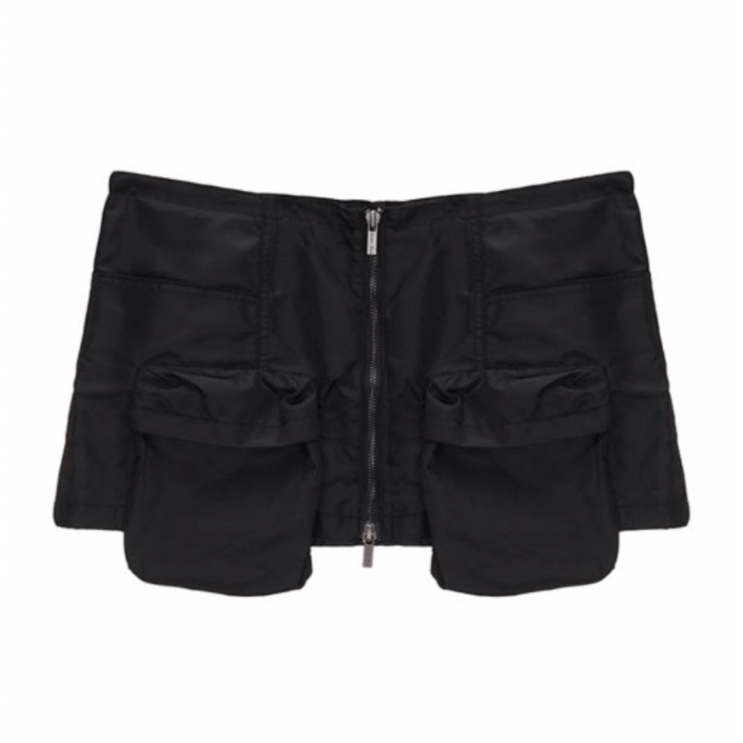 TWO WAY CARGO BELTED SKIRT IN BLACKミニスカート