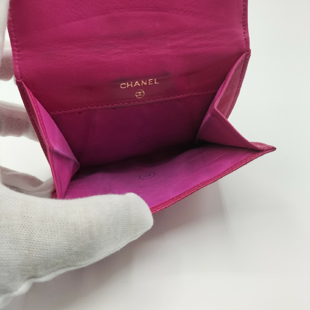 CHANEL(シャネル)の美品☆シャネル Wホック 折り財布 ピンク レディースのファッション小物(財布)の商品写真