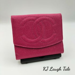 シャネル(CHANEL)の美品☆シャネル Wホック 折り財布 ピンク(財布)