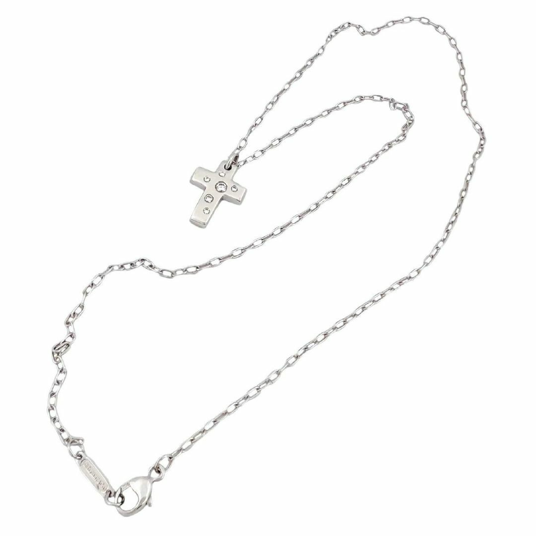 Tiffany＆Co. ネックレス ドッツクロス 750WG K18WG最大約39トップ