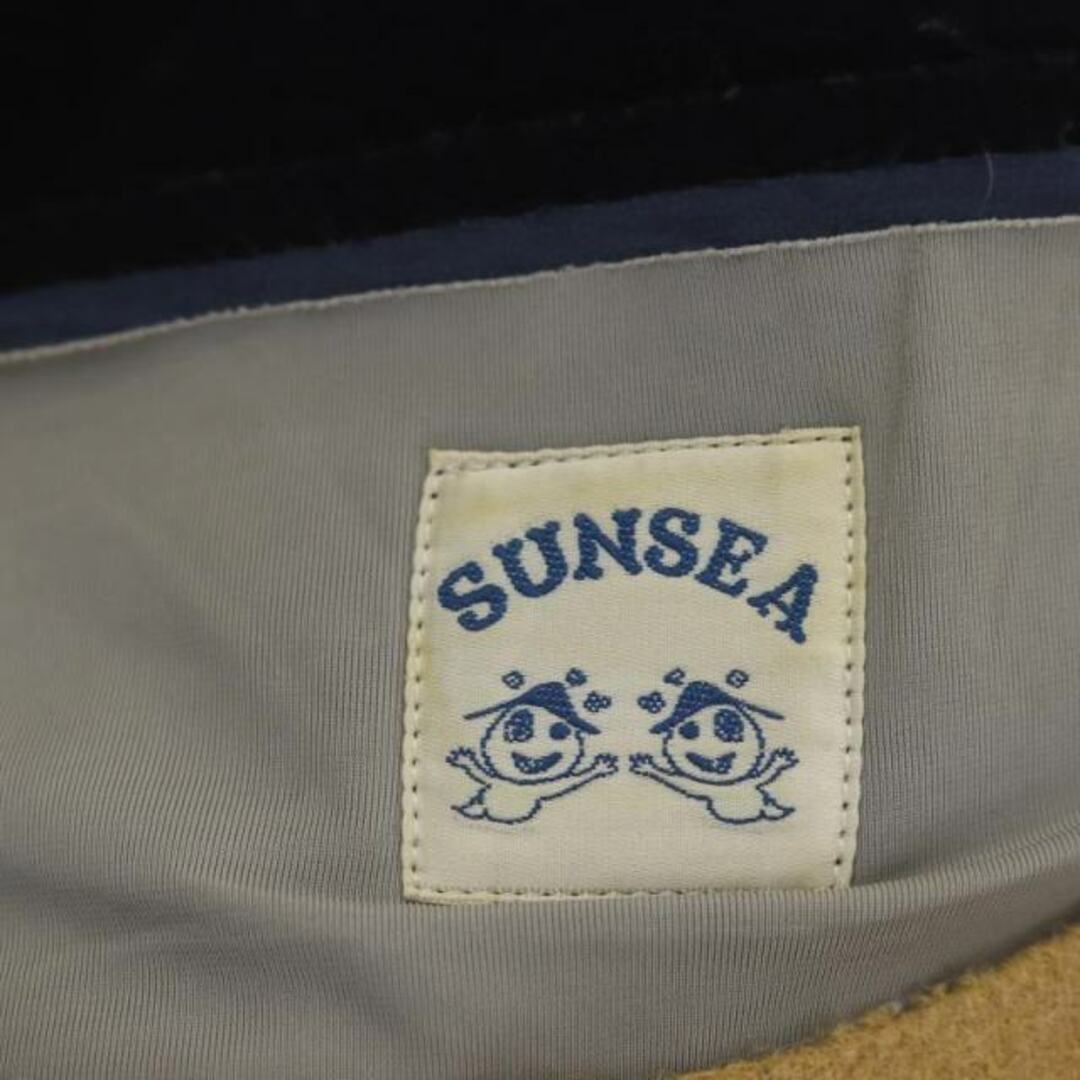 SUNSEA(サンシー)のサンシー ウールメルトンTシャツ カットソー 半袖 切替 バイカラー 3 紺 メンズのトップス(Tシャツ/カットソー(半袖/袖なし))の商品写真