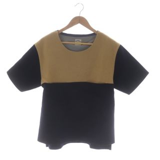 サンシー(SUNSEA)のサンシー ウールメルトンTシャツ カットソー 半袖 切替 バイカラー 3 紺(Tシャツ/カットソー(半袖/袖なし))