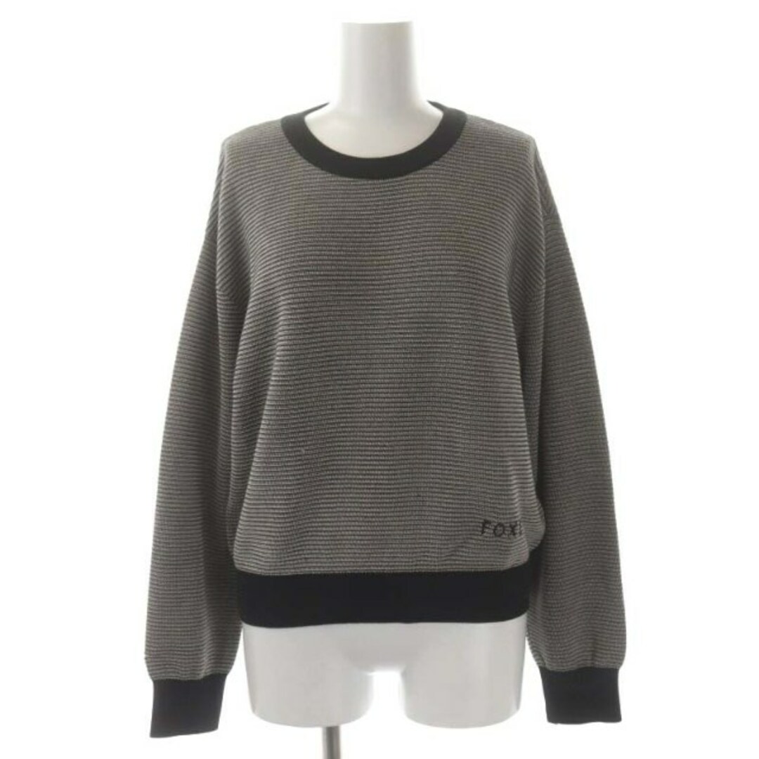 51cm着丈フォクシー Knit Top Santal Rouge ニット ボーダー 38