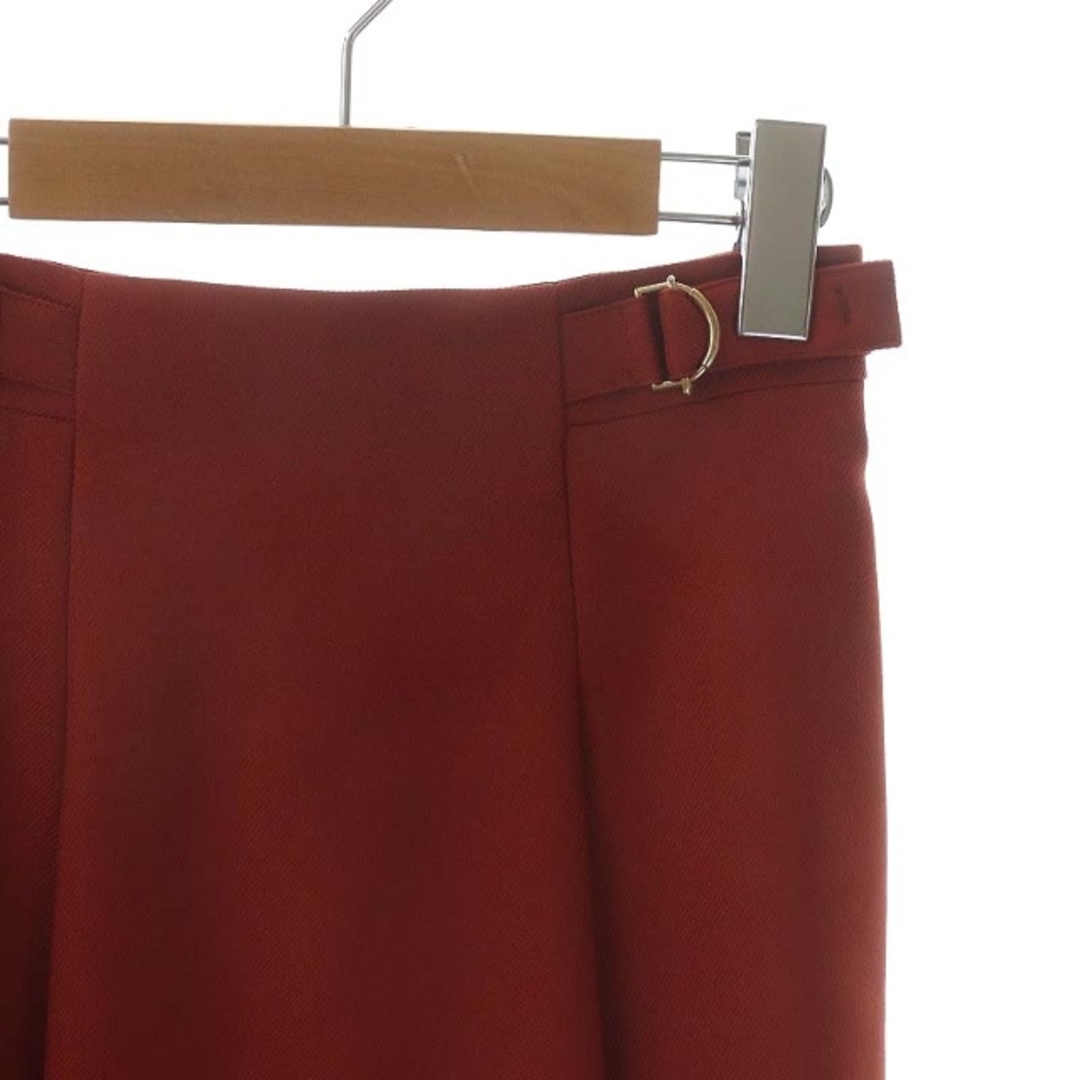 ANAYI(アナイ)のアナイ 23AW ブライトツイルタブ付き スカート ひざ丈 34 茶 ブラウン レディースのスカート(ひざ丈スカート)の商品写真