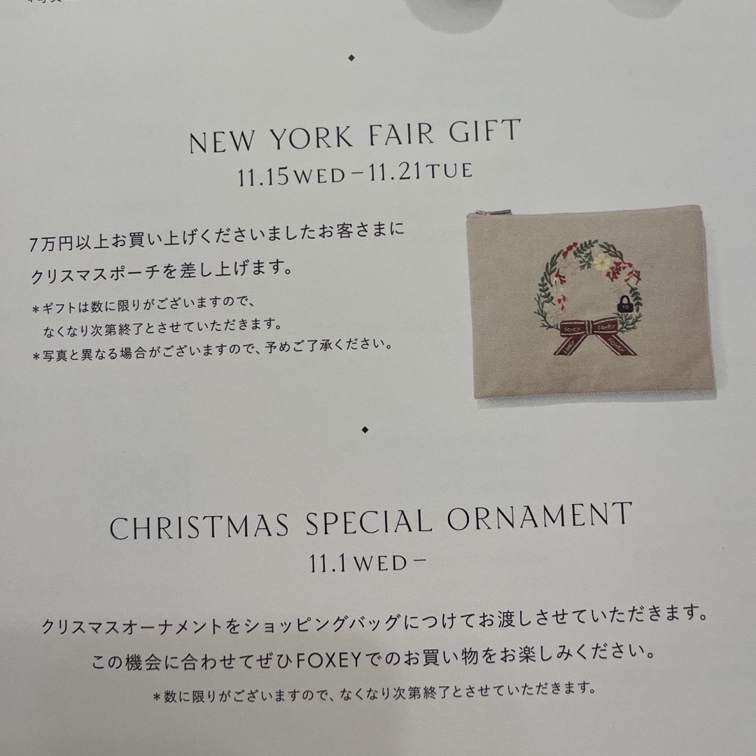 FOXEY(フォクシー)のFOXEY クリスマスポーチ レディースのファッション小物(ポーチ)の商品写真