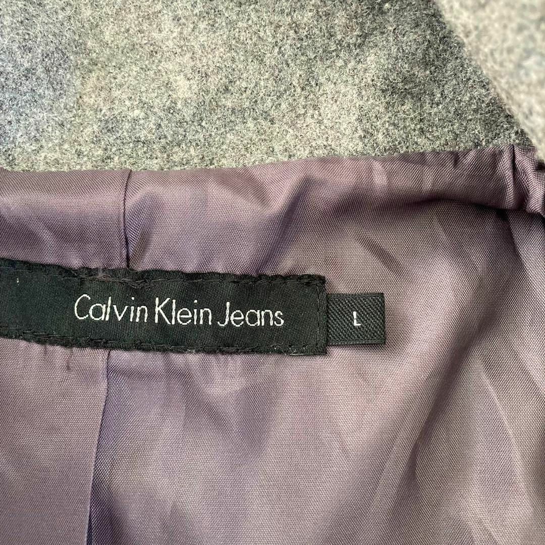 Calvin Klein(カルバンクライン)のCalvin Kleinカルバンクライン　コート　ウール　グレー　ロング　高級 レディースのジャケット/アウター(ロングコート)の商品写真