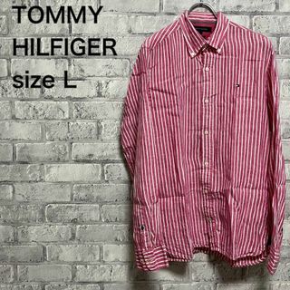 トミーヒルフィガー(TOMMY HILFIGER)の【TOMMY HILFIGER】トミー ストライプシャツ 長袖シャツ お洒落(シャツ)