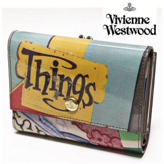 ヴィヴィアンウエストウッド(Vivienne Westwood)の《ヴィヴィアンウエストウッド》新品 ムードボード レザー 2つ折りがま口財布(財布)