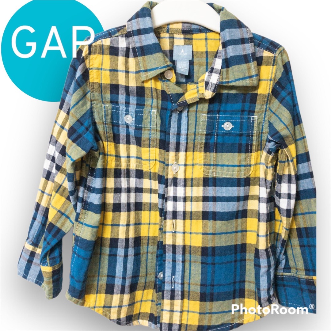 GAP(ギャップ)のギャップ（GAP）チェックシャツ100cm★送料無料★  キッズ/ベビー/マタニティのキッズ服男の子用(90cm~)(Tシャツ/カットソー)の商品写真