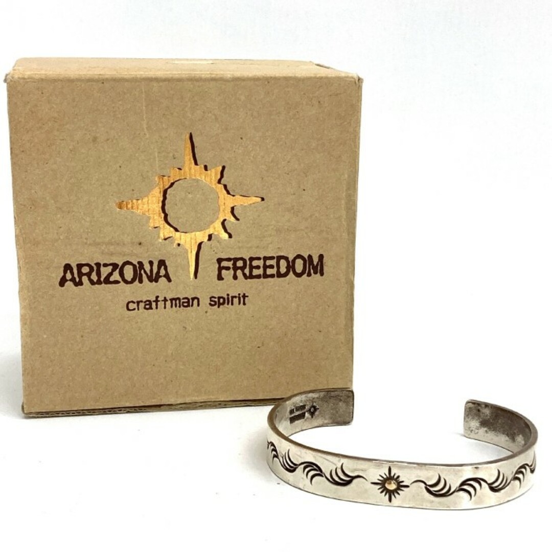 ARIZONA FREEDOM(アリゾナフリーダム)の★ARIZONA FREEDOM アリゾナ フリーダム  太陽神 バングル SILVER K18 箱あり シルバー メンズのアクセサリー(バングル/リストバンド)の商品写真