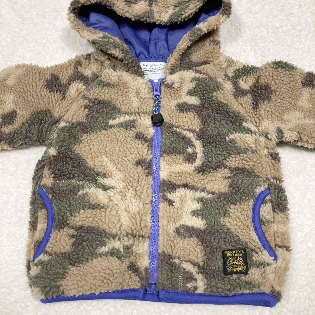 MARKEY'S(マーキーズ)のマーキーズ　アウター　ジャンパー　ボア　カモフラ柄　90 キッズ/ベビー/マタニティのキッズ服男の子用(90cm~)(ジャケット/上着)の商品写真