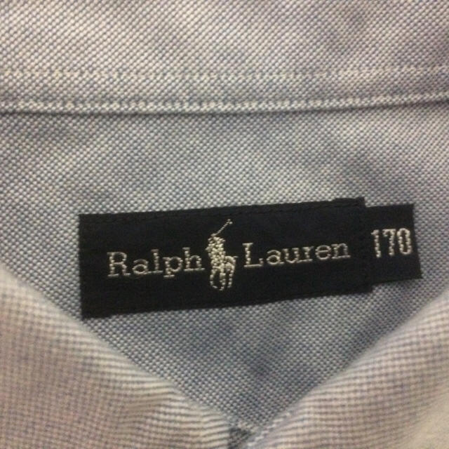 Ralph Lauren(ラルフローレン)の美品 ラルフローレン 170 半袖 ボタンダウン ブルー キッズ/ベビー/マタニティのキッズ服男の子用(90cm~)(その他)の商品写真