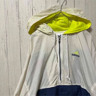 アディダス(adidas)の【入手困難】アディダス ナイロンジャケット ハーフジップ 国旗 ビックロゴ  稀(ナイロンジャケット)