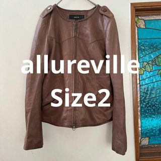 アルアバイル(allureville)の★allureville シープレザー　羊革　レザージャケット　SからM(ライダースジャケット)