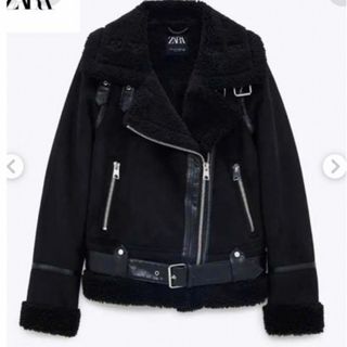 ザラ(ZARA)の未使用　ZARA ムートンボアジャケット(ライダースジャケット)