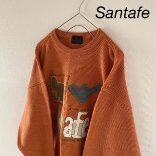 サンタフェ(Santafe)のSantafeサンタフェニットセーターメンズ長袖オレンジY2KXL(ニット/セーター)