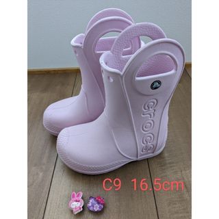 クロックス(crocs)の[crocs] ハンドル付 レインブーツ C9 16.5cm ジビッツ付(長靴/レインシューズ)