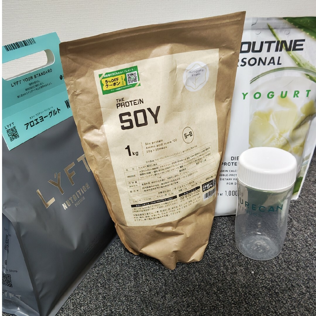 LYFT プロテイン　ザプロ　my routine　naturecanシェイカー 食品/飲料/酒の健康食品(プロテイン)の商品写真