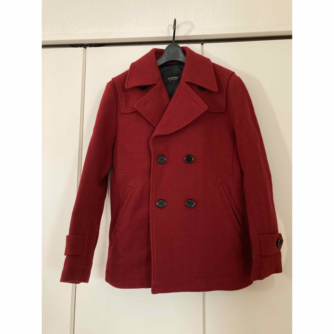 BURBERRY BLACK LABEL - バーバリーブラックレーベルコート 赤 BURBERRY BLACK LABEL - バーバリーブラックレーベルコート 赤