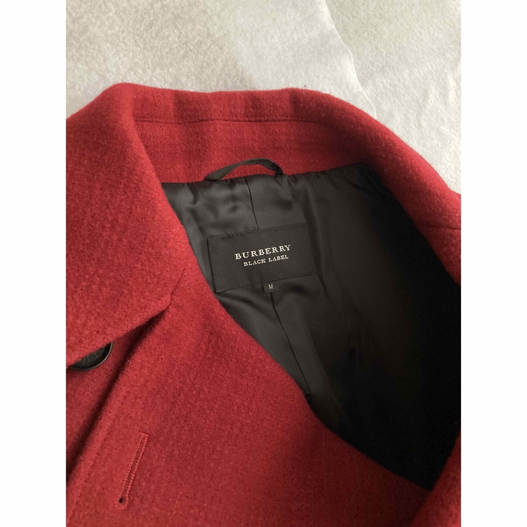 BURBERRY BLACK LABEL - バーバリーブラックレーベルコート 赤 BURBERRY BLACK LABEL - バーバリーブラックレーベルコート 赤