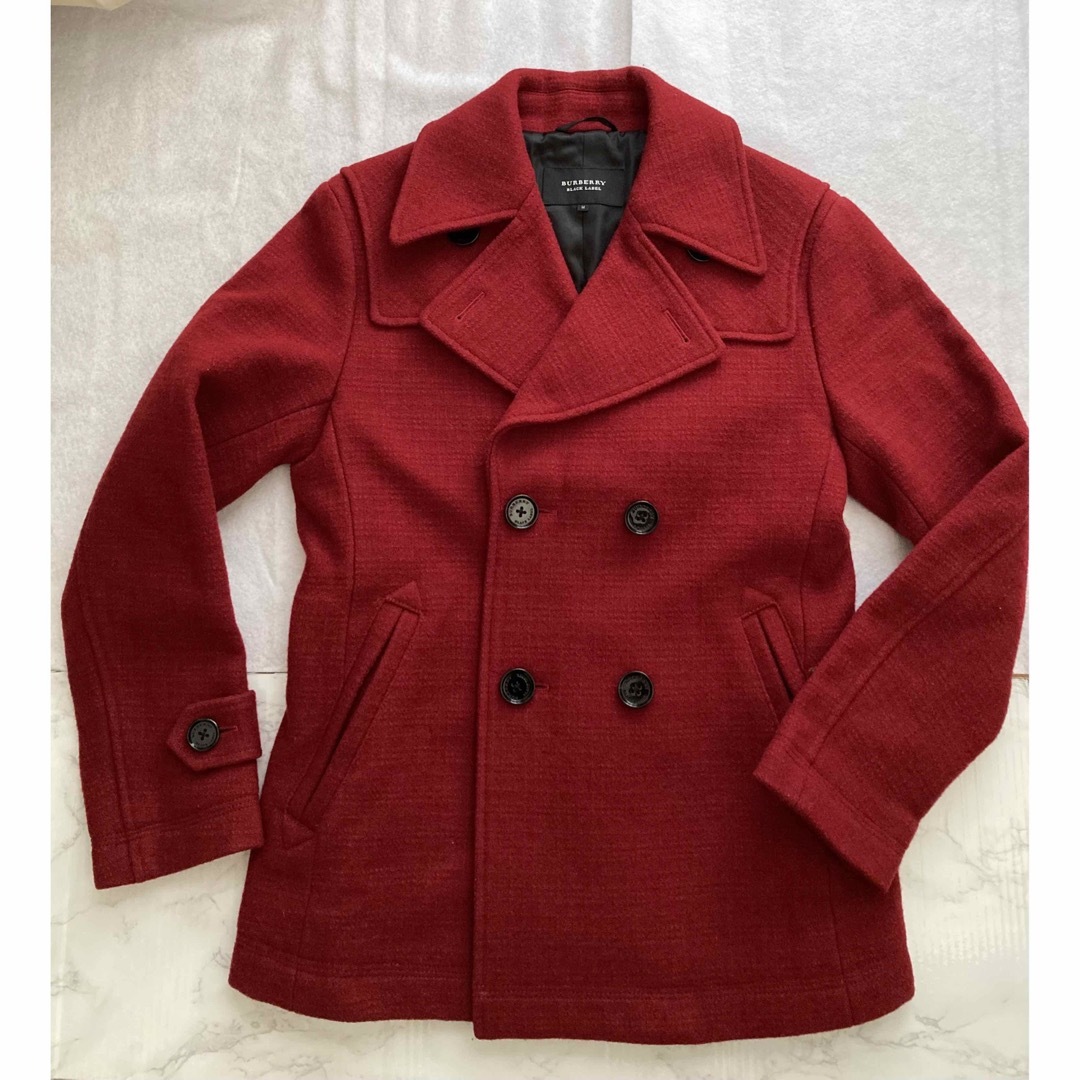 BURBERRY BLACK LABEL - バーバリーブラックレーベルコート 赤 BURBERRY BLACK LABEL - バーバリーブラックレーベルコート 赤