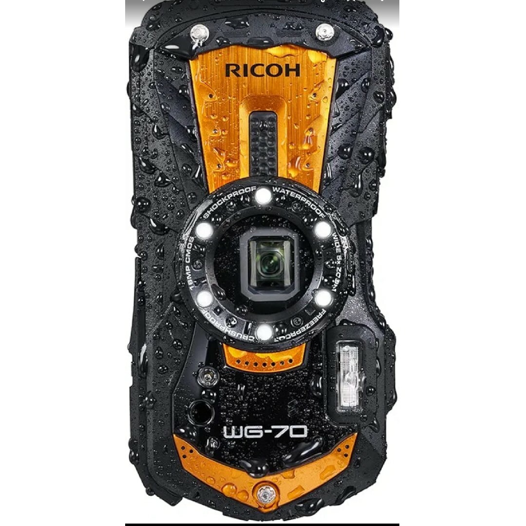 RICOH(リコー)の【新品未使用】RICOH　WG-70 オレンジ スマホ/家電/カメラのカメラ(コンパクトデジタルカメラ)の商品写真