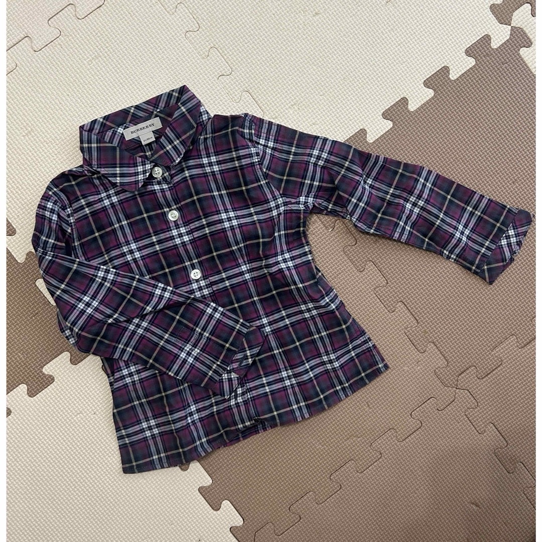 BURBERRY(バーバリー)のバーバリー　チェックシャツ　3Y 98 キッズ/ベビー/マタニティのキッズ服女の子用(90cm~)(ブラウス)の商品写真