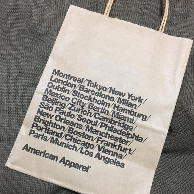 American Apparel(アメリカンアパレル)のAmerican Apparel 紙袋 その他のその他(その他)の商品写真