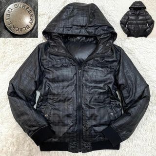 美品 入手困難★BLACK LABEL ダウンジャケット XL チェック柄 黒