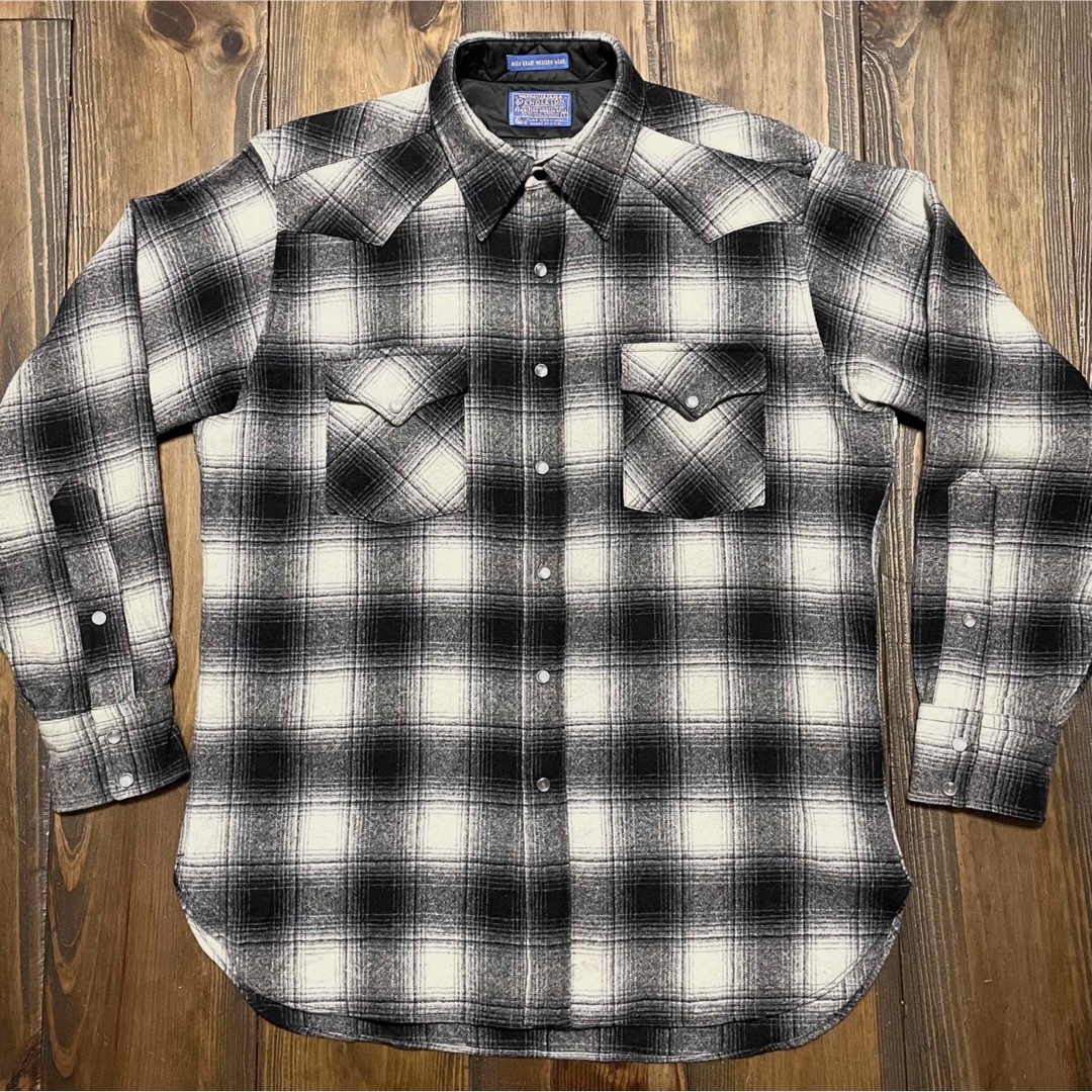 PENDLETON - 70s PENDLETON Wool Ombre Check Shirt 超美品の通販 by ...