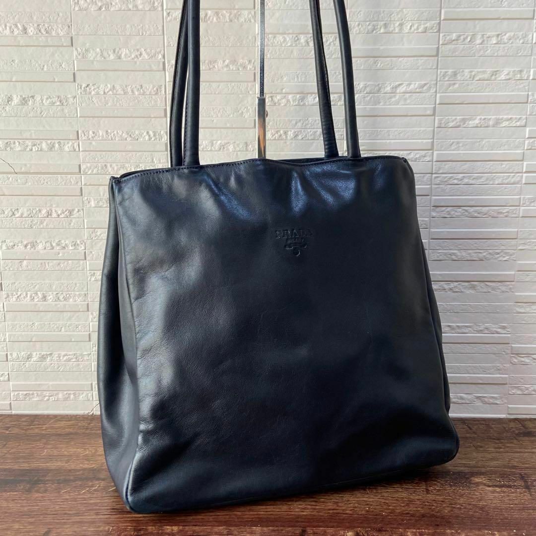 PRADA - プラダ ナッパ レザー トート ハンド バッグ 型押し ロゴ