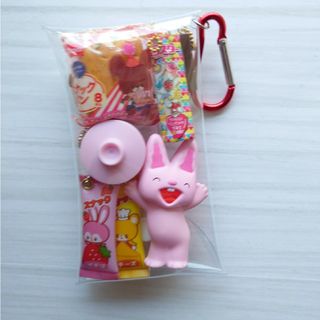 ガチャ詰めポーチ  ガチャ ピンク系  ノンタン 茶碗 セボンスター 空想駄菓子(キャラクターグッズ)