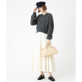 allureville - バイヤス切替ギャザースカート アイボリーの通販 by
