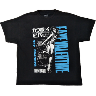 カウボーイビバップ　ヴィンテージ加工Tシャツ　XLサイズ　フェイ　アニメT *(Tシャツ/カットソー(半袖/袖なし))
