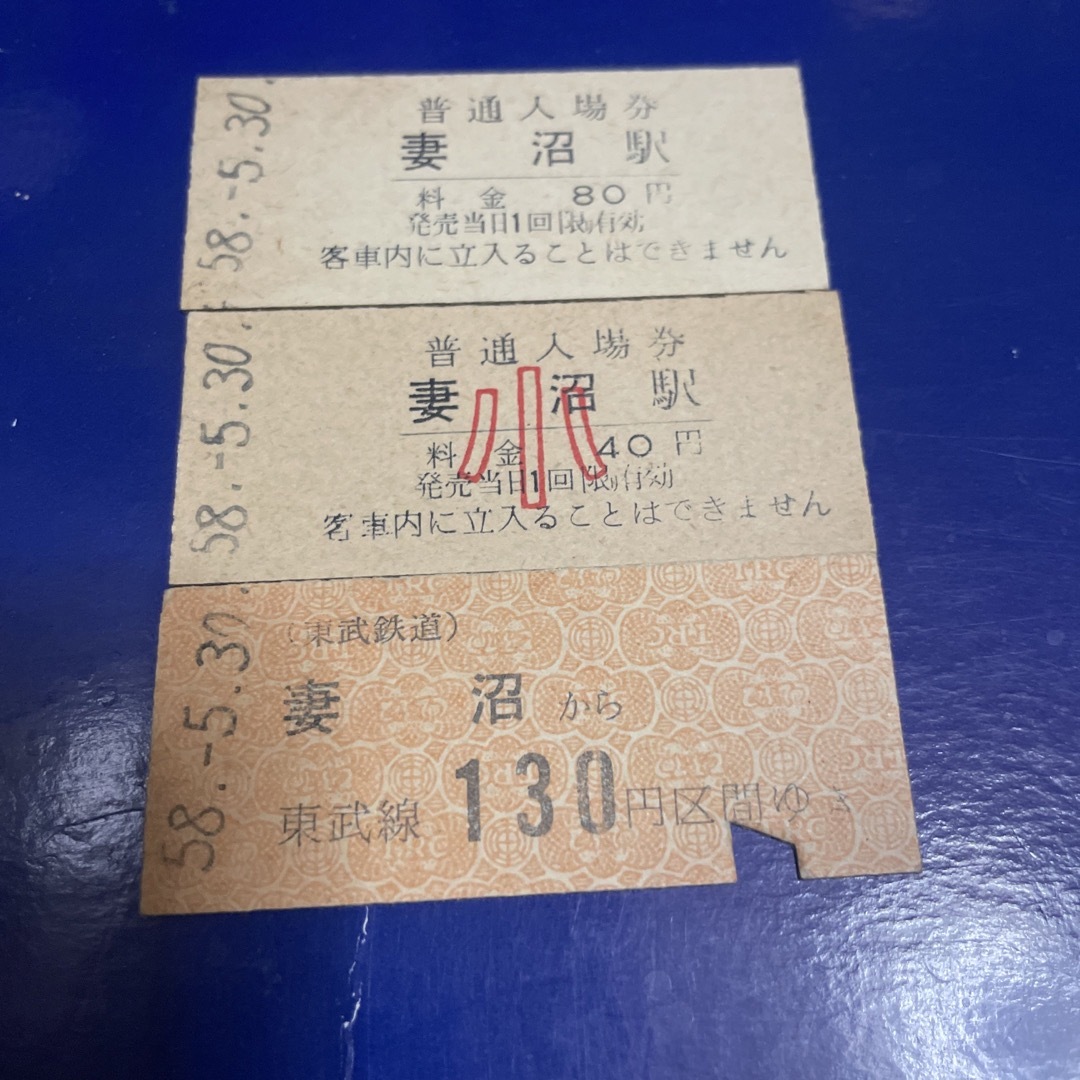 東武鉄道 熊谷線妻沼駅 入場券乗車券 エンタメ/ホビーのテーブルゲーム/ホビー(鉄道)の商品写真